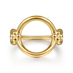 Bujukan Clover - 14K Yellow Gold Bujukan Link Chain Ring