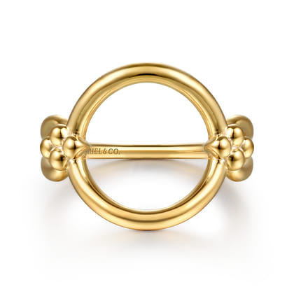 Bujukan Clover - 14K Yellow Gold Bujukan Link Chain Ring