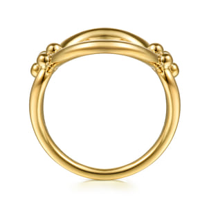 Bujukan Clover - 14K Yellow Gold Bujukan Link Chain Ring