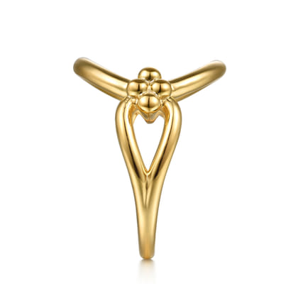 Bujukan Clover - 14K Yellow Gold Bujukan Link Chain Ring