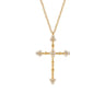 Bujukan Clover - 14K Yellow Gold Bujukan and Diamond Clover Cross Pendant Necklace - 0.35 ct