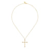 Bujukan Clover - 14K Yellow Gold Bujukan and Diamond Clover Cross Pendant Necklace - 0.35 ct