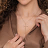 Bujukan Clover - 14K Yellow Gold Bujukan and Diamond Clover Cross Pendant Necklace - 0.35 ct