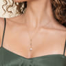 Bujukan Clover - 14K Yellow Gold Clover Bujukan and Pearl Drop Necklace