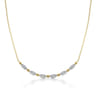 Bujukan Clover - 14K Yellow Gold Curved Bujukan Bar Diamond Necklace - 0.75 ct