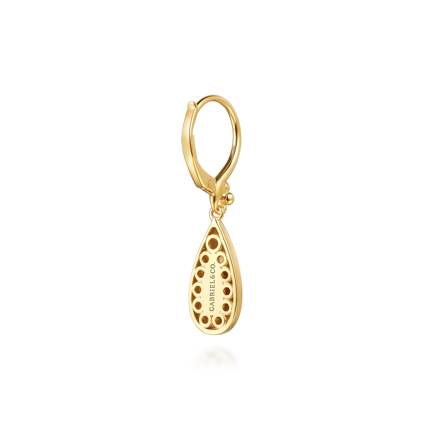 Bujukan Clover - 14K Yellow Gold Drop Earrings-Bujukan