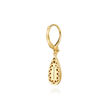 Bujukan Clover - 14K Yellow Gold Drop Earrings-Bujukan