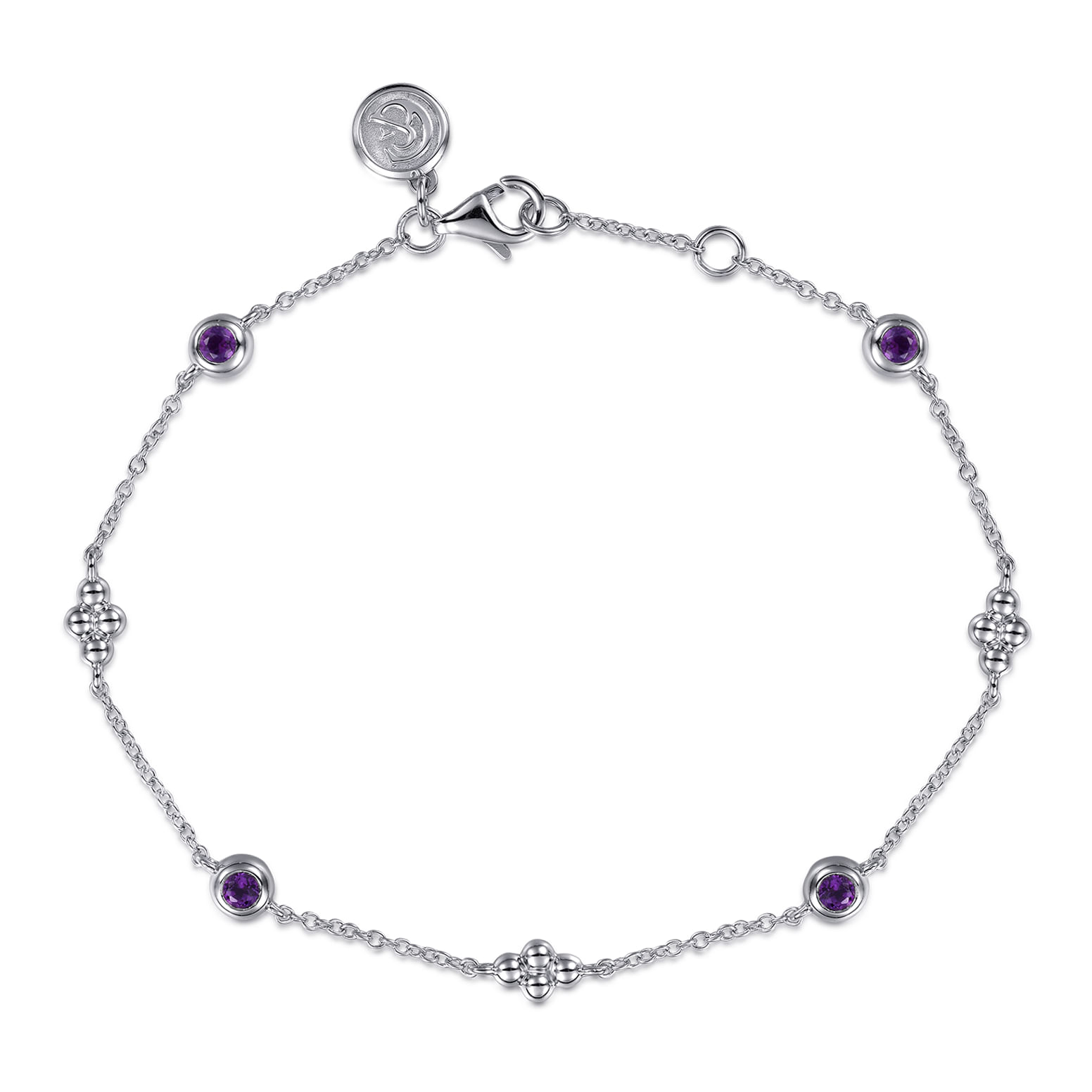 925 Silver Color Station Bracelet. SKU: TB5282SVJAM | Gabriel & Co.