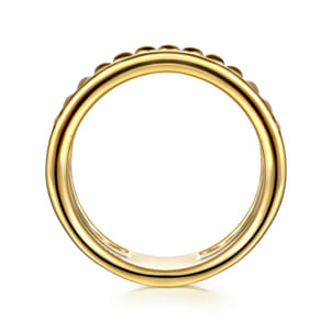 Bujukan Link - 14K White  Yellow Gold Bujukan Diamond Easy Stackable Ring