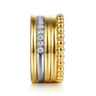 Bujukan Link - 14K White  Yellow Gold Bujukan Diamond Easy Stackable Ring - 0.3 ct