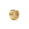 Bujukan Link - 14K White  Yellow Gold Bujukan and Diamond Huggie Earrings - 0.56 ct