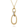 Bujukan Link - 14K Yellow Gold Bujukan Diamond Link Pendant Necklace - 0.18 ct