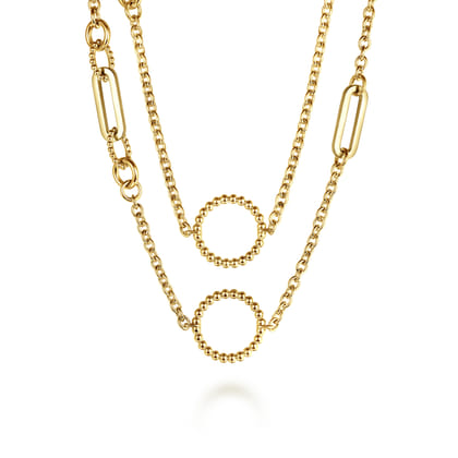 Bujukan Link - 14K Yellow Gold Bujukan Transformable Layered Necklace