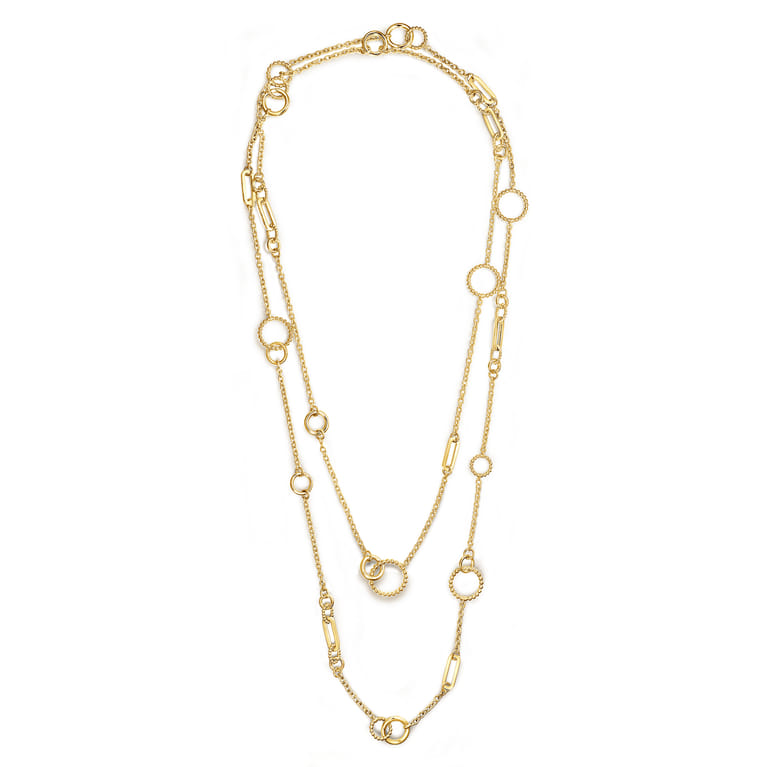 Bujukan Link - 14K Yellow Gold Bujukan Transformable Layered Necklace - Shot 2