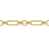 Bujukan Link - 14K Yellow Gold Bujukan and Diamond Link Chain Tennis Bracelet - 0.65 ct