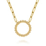 Bujukan Link - 14K Yellow Gold Chain Necklace with Bujukan Circle