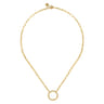 Bujukan Link - 14K Yellow Gold Chain Necklace with Bujukan Circle