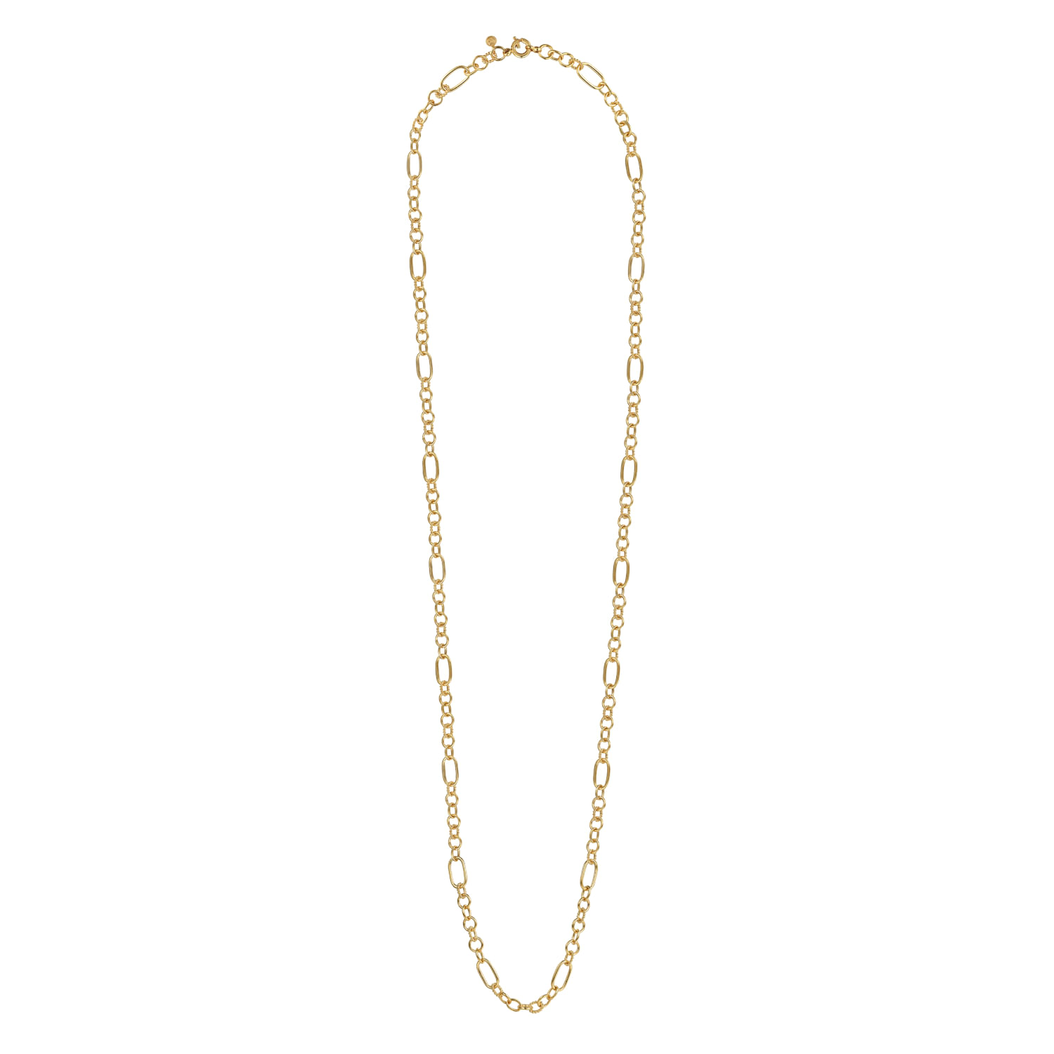 Bujukan Link - 14K Yellow Plain Gold Bujukan Link Chain Necklace