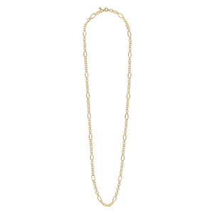 Bujukan Link - 14K Yellow Plain Gold Bujukan Link Chain Necklace