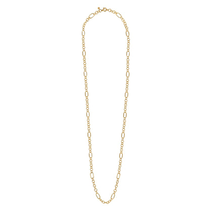 Bujukan Link - 14K Yellow Plain Gold Bujukan Link Chain Necklace