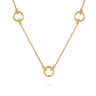 Bujukan Link - 14K Yellow Plain Gold Bujukan Link Chain Station Necklace