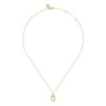 Bujukan Link - 14K Yellow Plain Gold Bujukan Pendant Necklace