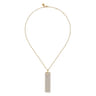 Bujukan Pave - 14K Yellow Gold Bujukan Diamond Bar Necklace - 5.9 ct