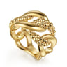 Bujukan Pave - 14K Yellow Gold Bujukan Link Ring