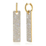 Bujukan Pave - 14K Yellow Gold Bujukan and Diamond Huggie Drop Earrings - 5.1 ct
