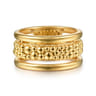 Bujukan Pave - 14K Yellow Gold Pave Bujukan Wide Band Ring