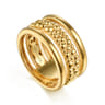 Bujukan Pave - 14K Yellow Gold Pave Bujukan Wide Band Ring