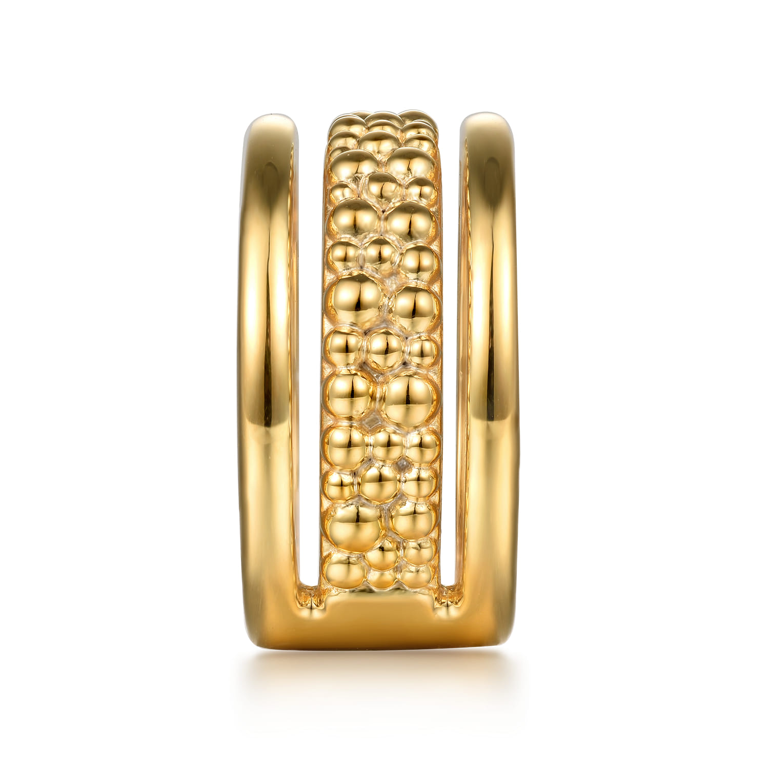 Bujukan Pave - 14K Yellow Gold Pave Bujukan Wide Band Ring - Shot 4
