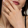 Bujukan Pave - 14K Yellow Gold Pave Bujukan Wide Band Ring