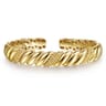 Bujukan Pave - 14K Yellow Plain Gold Bujukan Split Bangle Bracelet