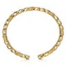 Bujukan Pave - 14K Yellow Plain Gold Bujukan Split Bangle Bracelet