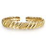 Bujukan Pave - 14K Yellow Plain Gold Bujukan Split Bangle Bracelet