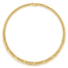 Bujukan Pave - 14K Yellow Plain Gold Pave Bujukan Necklace