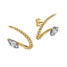 Bujukan Punk - 14K White  Yellow Gold Bujukan Diamond Stud Earrings - 0.3 ct