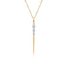 Bujukan Punk - 14K White  Yellow Gold Bujukan and Diamond Drop Necklace - 0.18 ct