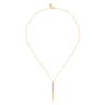 Bujukan Punk - 14K White  Yellow Gold Bujukan and Diamond Drop Necklace - 0.18 ct