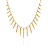 Bujukan Punk - 14K Yellow Gold Bead Chain and Bujukan Spike Droplet Necklace
