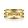 Bujukan Punk - 14K Yellow Gold Bujukan Bullet Wide Band Ring