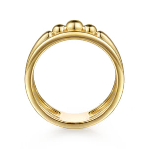 Bujukan Punk - 14K Yellow Gold Bujukan Bullet Wide Band Ring