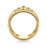 Bujukan Punk - 14K Yellow Gold Bujukan Bullet Wide Band Ring
