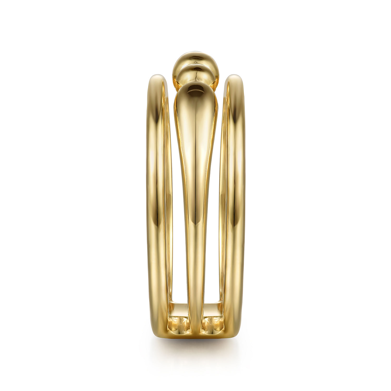 Bujukan Punk - 14K Yellow Gold Bujukan Bullet Wide Band Ring