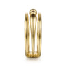 Bujukan Punk - 14K Yellow Gold Bujukan Bullet Wide Band Ring