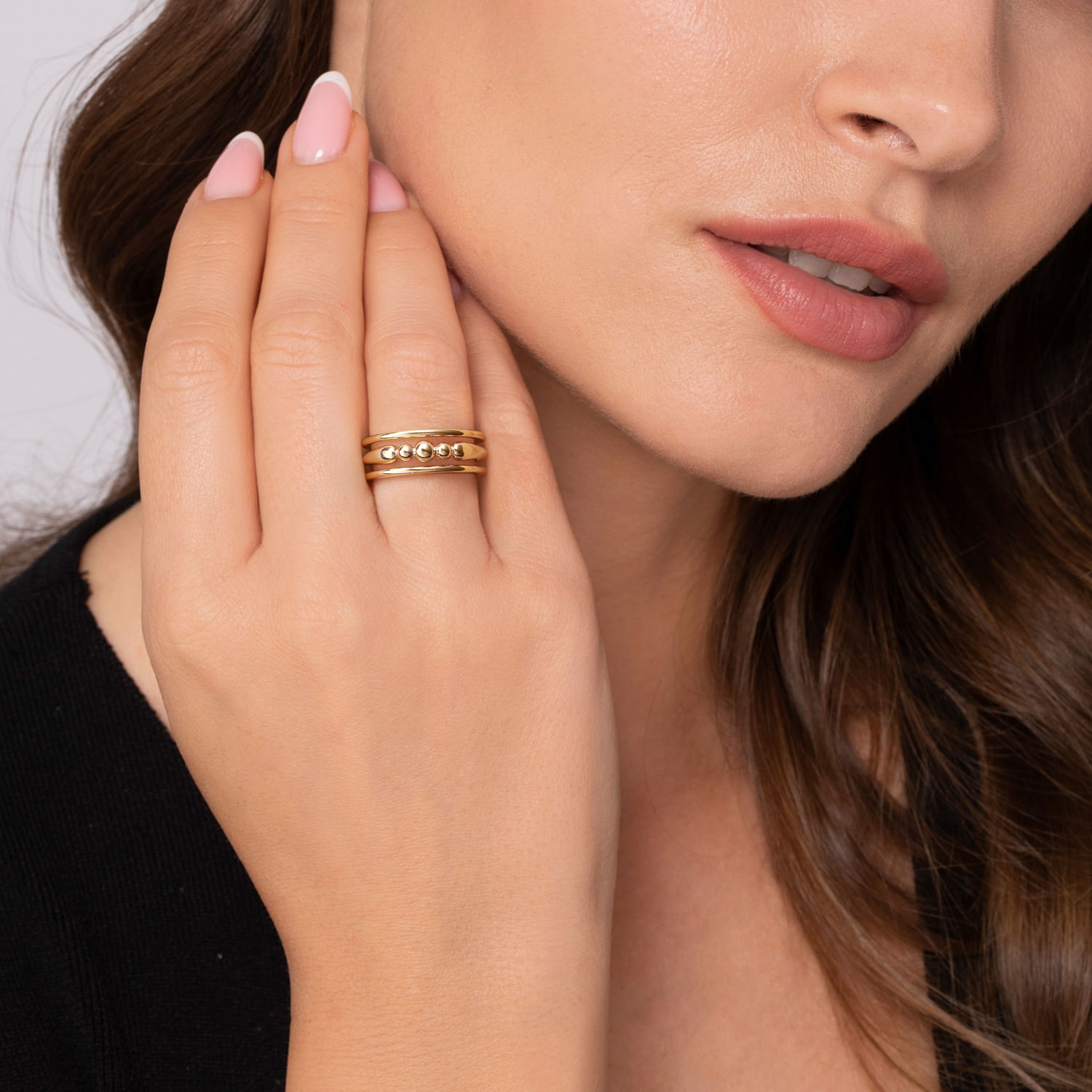 Bujukan Punk - 14K Yellow Gold Bujukan Bullet Wide Band Ring