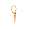 Bujukan Punk - 14K Yellow Gold Bujukan Clover and Triangle Pyramid Leverback Drop Earrings