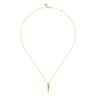 Bujukan Punk - 14K Yellow Gold Bujukan Clover and Triangle Pyramid Pendant Necklace