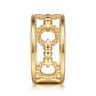 Bujukan Punk - 14K Yellow Gold Bujukan Link and Bullet Wide Band Ring